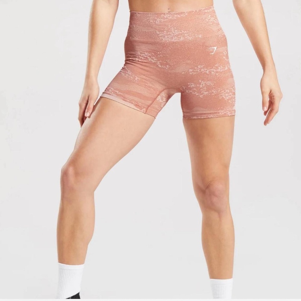 Pink Gymshark Adapt Camo Shorts